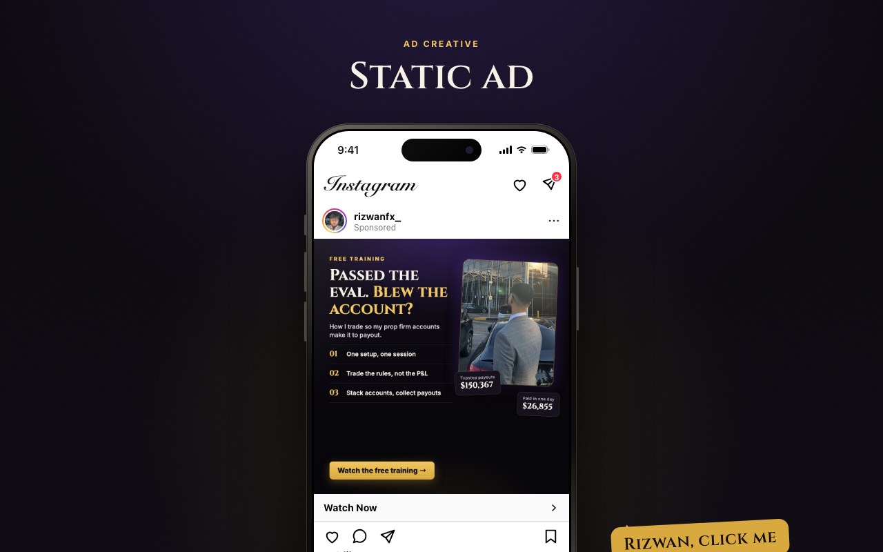 Static ad preview